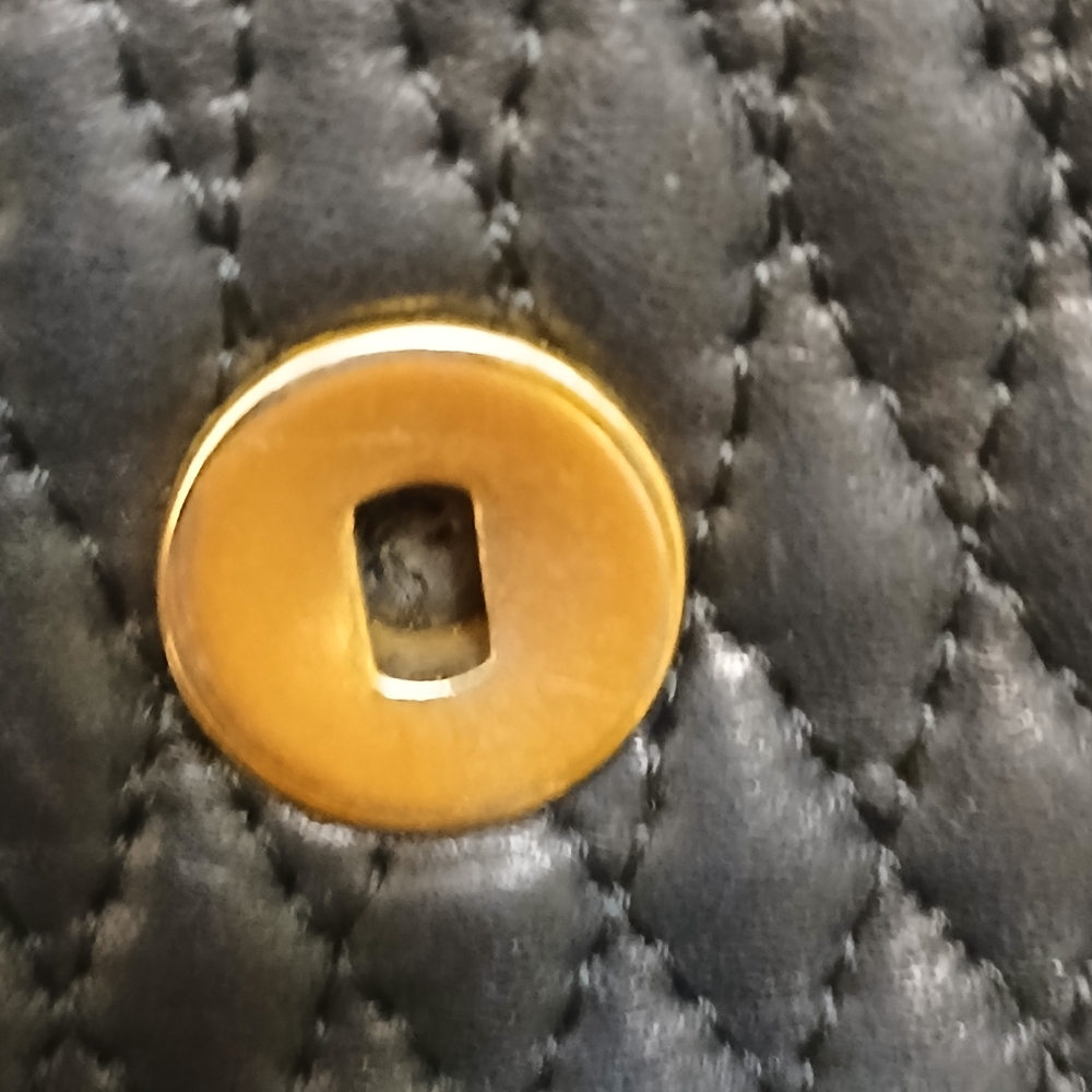 Bally Black Quilted Shoulder Bag with Gold Chain - Picture 7 of 15